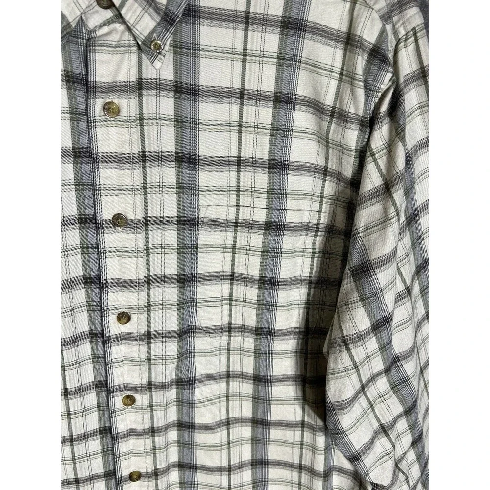 Eddie Bauer Button Down Shirt Mens‎ Size XL Tall Long Sleeve Plaid Pocket